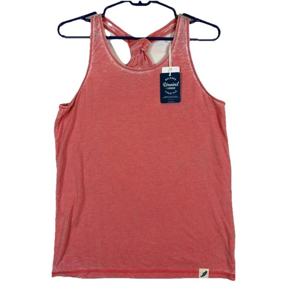 Unwind By League Relaxed Lifestyle Pink Washed Tank Top Women’s Large NWT
